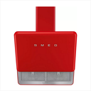 Hotte décorative Smeg KFAB75RD, murale rouge 750 mm, recirculation 649 m³/h, 3 vitesses, éclairage LED