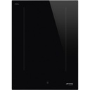 Plaque de cuisson Smeg SIM3323D, domino induction 38 cm, 2 zones, commande tactile EvoSlider, verre noir