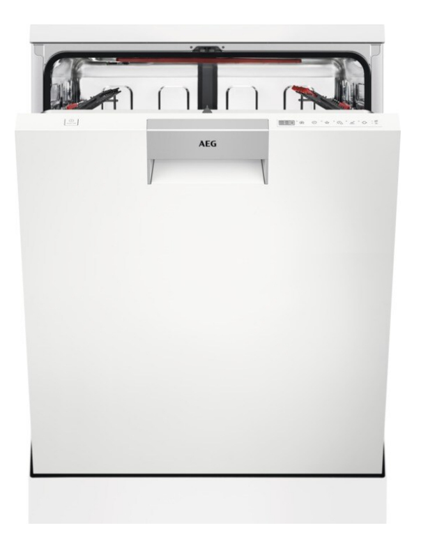 Lave-vaisselle AEG FFB73617PW, 13 couverts, pose libre, 44 dB, écran LCD tactile, moteur inverter