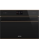 Four compact Smeg SO4602M1NR, micro-ondes combiné 40 L, 11 fonctions, nettoyage Vapor Clean, commandes tactiles