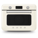 Four posable Smeg COF01CREU, cuisson vapeur et traditionnelle, écran LCD, réservoir 0,8 L, finition crème