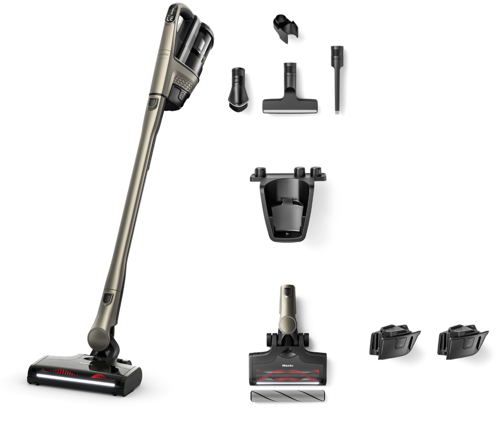 Aspirateur balai Miele HX3PLUS, sans fil, 2500 mAh, 140 min, filtre HEPA Lifetime, titane