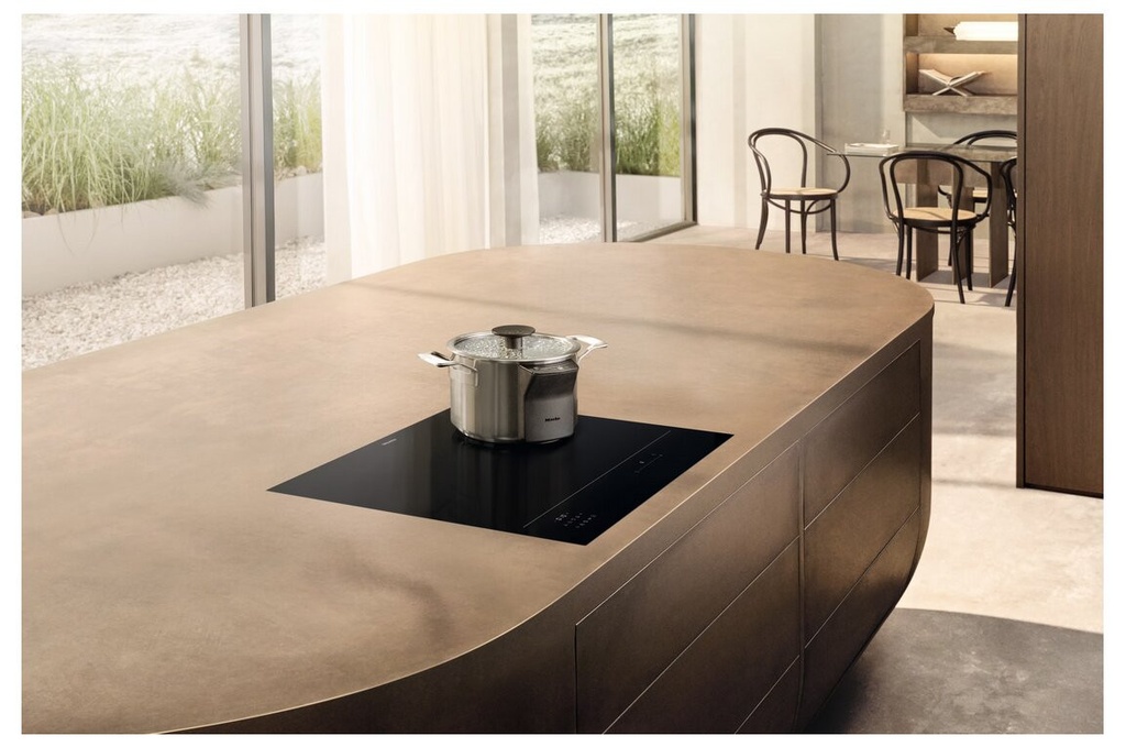 Plaque induction Miele KM8765FLDIAMOND, zone complète, DiamondFinish, MultiSlide, Miele Home