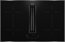 Table de cuisson aspirante Miele KMDA7473-1FRSILENCE, induction 4 foyers dont 2 Flex, 80 cm, vitrocéramique, cadre inox