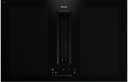 Plaque induction avec hotte aspirante Miele KMDA7676-1FLBLACKPERFECTION, 4 zones PowerFlex XL, moteur silencieux