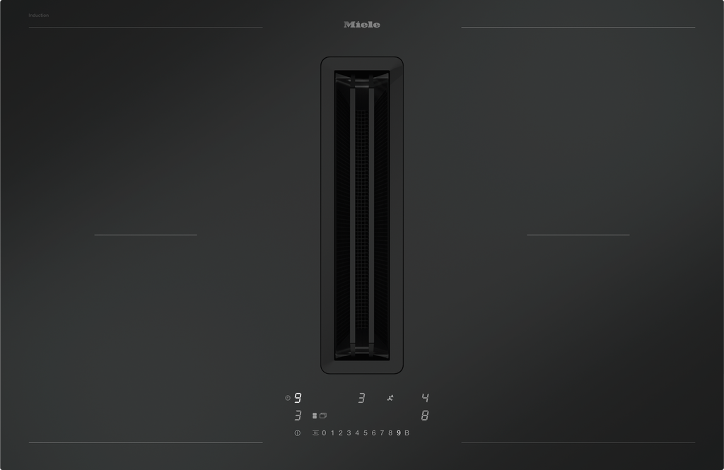 Plaque induction avec hotte aspirante Miele KMDA7876-1FLMATTFINISH, classe A+, filtration des graisses 95.1 %