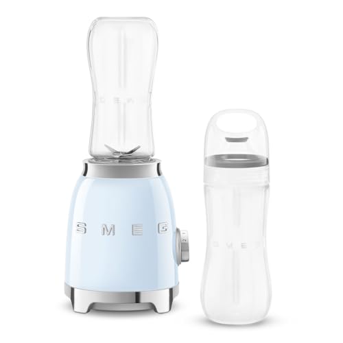 Blender Smeg PBF01PBEU, bol Tritan 0,6 L, 300 W, 2 vitesses, corps en acier inoxydable, coloris bleu