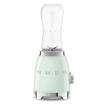 Mélangeur de table Smeg PBF01PGEU, bol 0,6 L, 300 W, corps en acier inoxydable, vert pastel
