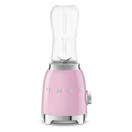 Blender Smeg PBF01PKEU rose, bol Tritan 0,6 L, 300 W, lames en acier inoxydable, 2 vitesses