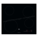 Plaque induction AEG IBB64200CB, 4 zones de cuisson, 6900 W, commandes sensitives, détecteur de casseroles