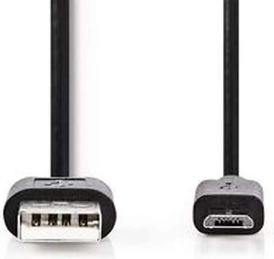 Câble USB 2.0 | A Mâle - Micro B Mâle | 3,0 m | Noir NEDIS