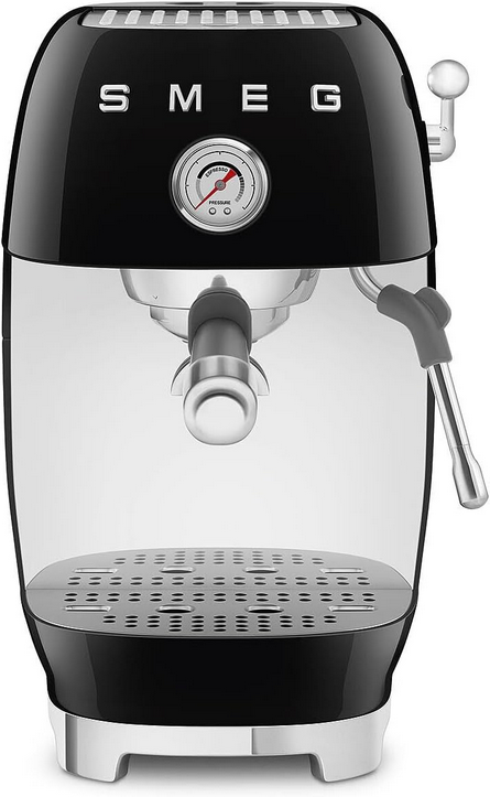 Machine expresso Smeg ECF03BLEU semi-automatique, réservoir 1,4 L, pression 15 bar, café moulu, 2 tasses