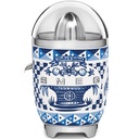 Presse-agrumes Smeg CFJ01DGBEU Dolce & Gabbana Blu Mediterraneo, 70 W, cône en acier inoxydable, système anti-goutte