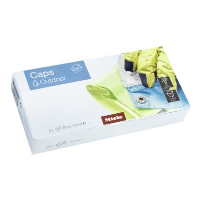 Lessive Miele 12014110 Caps Outdoor pour vêtements modernes, 6 capsules en plastique recyclé, EasyOpen