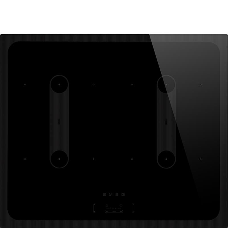 Plaque induction Smeg SI2B22641D, 60 cm, 4 foyers dont 2 zones flexibles, commandes sensitives, verre noir