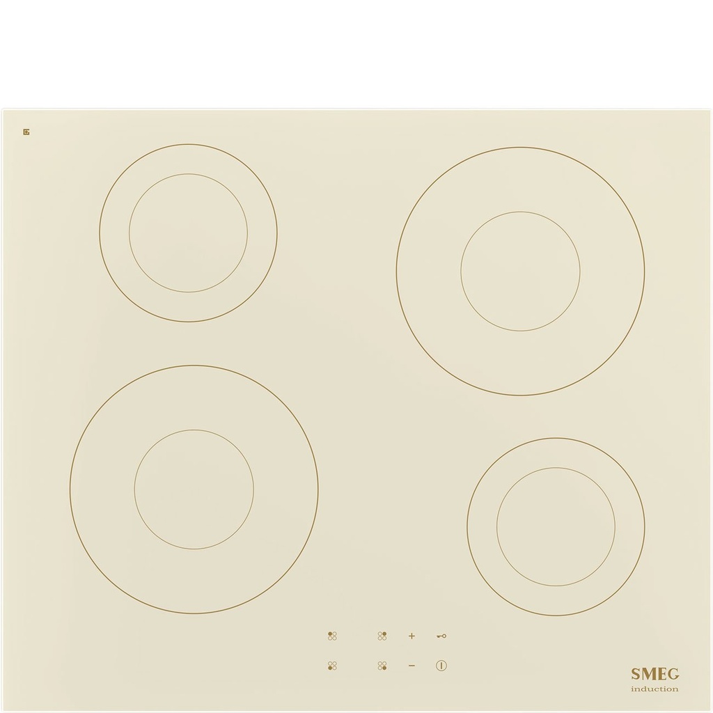 Plaque induction Smeg SI2641DP crème 60 cm, 4 foyers avec Booster, commandes sensitives, minuteur