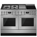 Piano de cuisson mixte Smeg CPF120IGMPX, 6 foyers gaz, induction et teppan yaki, 2 fours électriques