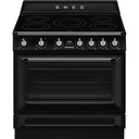 Cuisinière Smeg Victoria TR90IMBL, plaque induction 5 zones, four électrique 115 L, 9 fonctions, porte froide