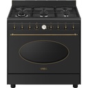 Piano de cuisson mixte Smeg CO90GMAN2, 6 foyers gaz, four électrique 115 L, 8 fonctions, Vapor Clean