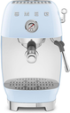 Machine expresso Smeg ECF03PBEU semi-automatique, réservoir 1,4 L, 15 bar, café moulu, bleue