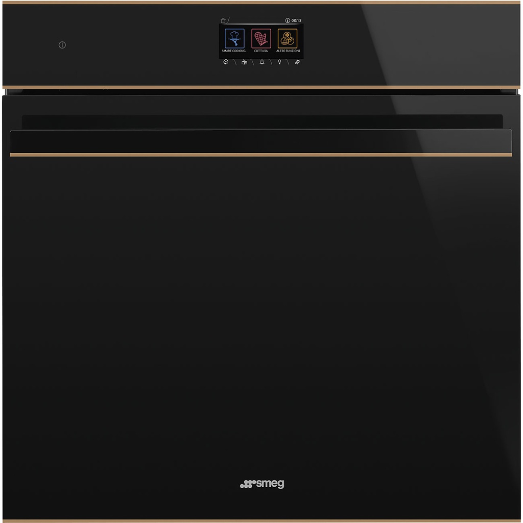 Four vapeur combiné Smeg SO6604S4PNR, 68 L, 3000 W, nettoyage vapeur, écran TFT tactile