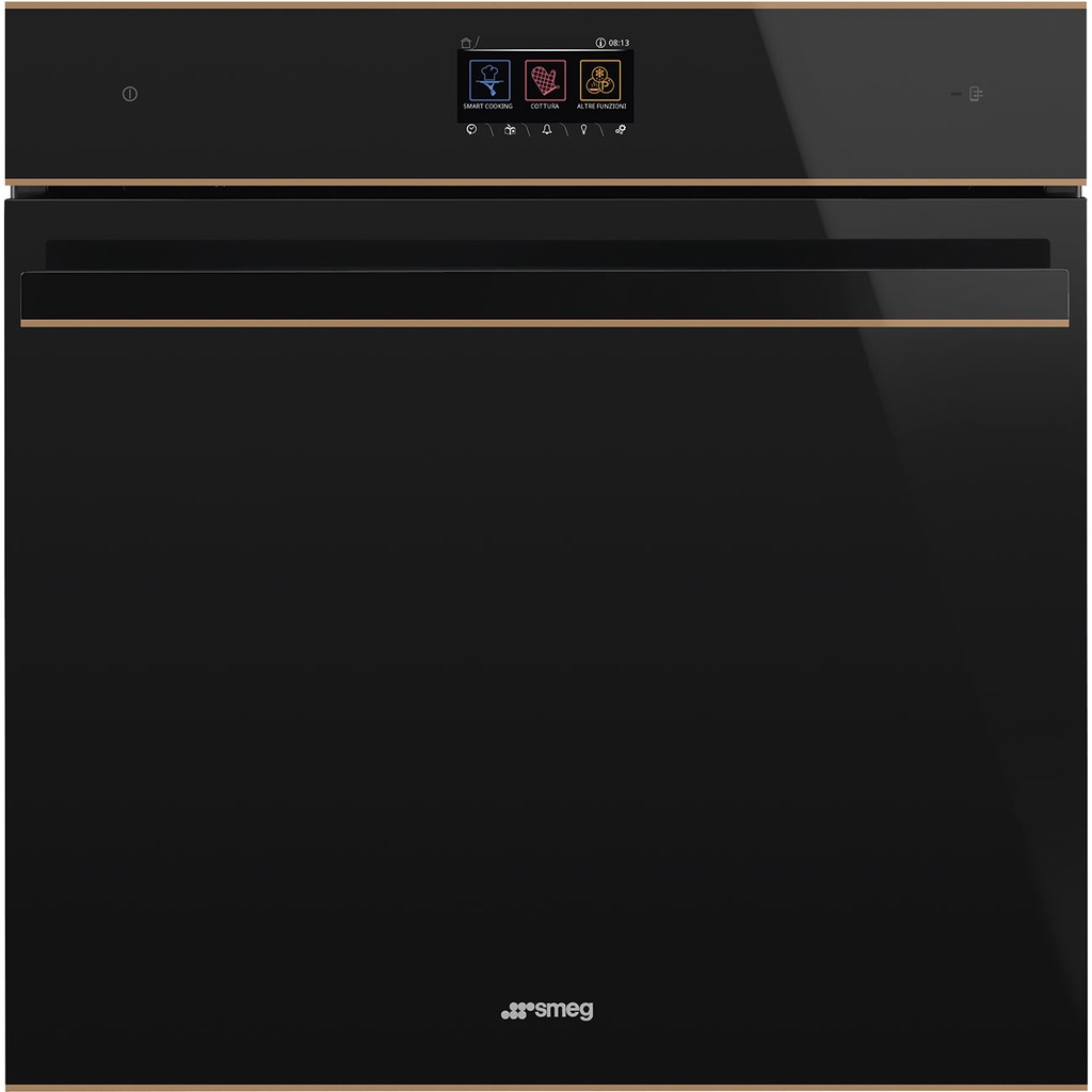 Four Smeg SOP6604S2PNR vapeur, 68 L, pyrolyse, écran tactile TFT, convection et grill, noir