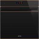 Four Smeg SOP6604S2PNR vapeur, 68 L, pyrolyse, écran tactile TFT, convection et grill, noir