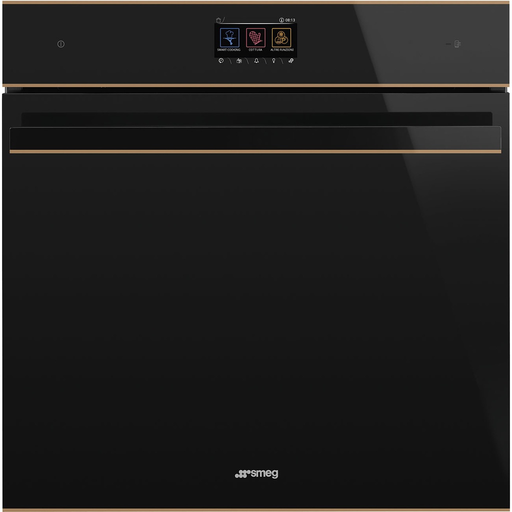 Four pyrolyse Smeg SOP6604TPNR, four électrique encastrable 68 L, écran tactile TFT, grill, cuisson vapeur
