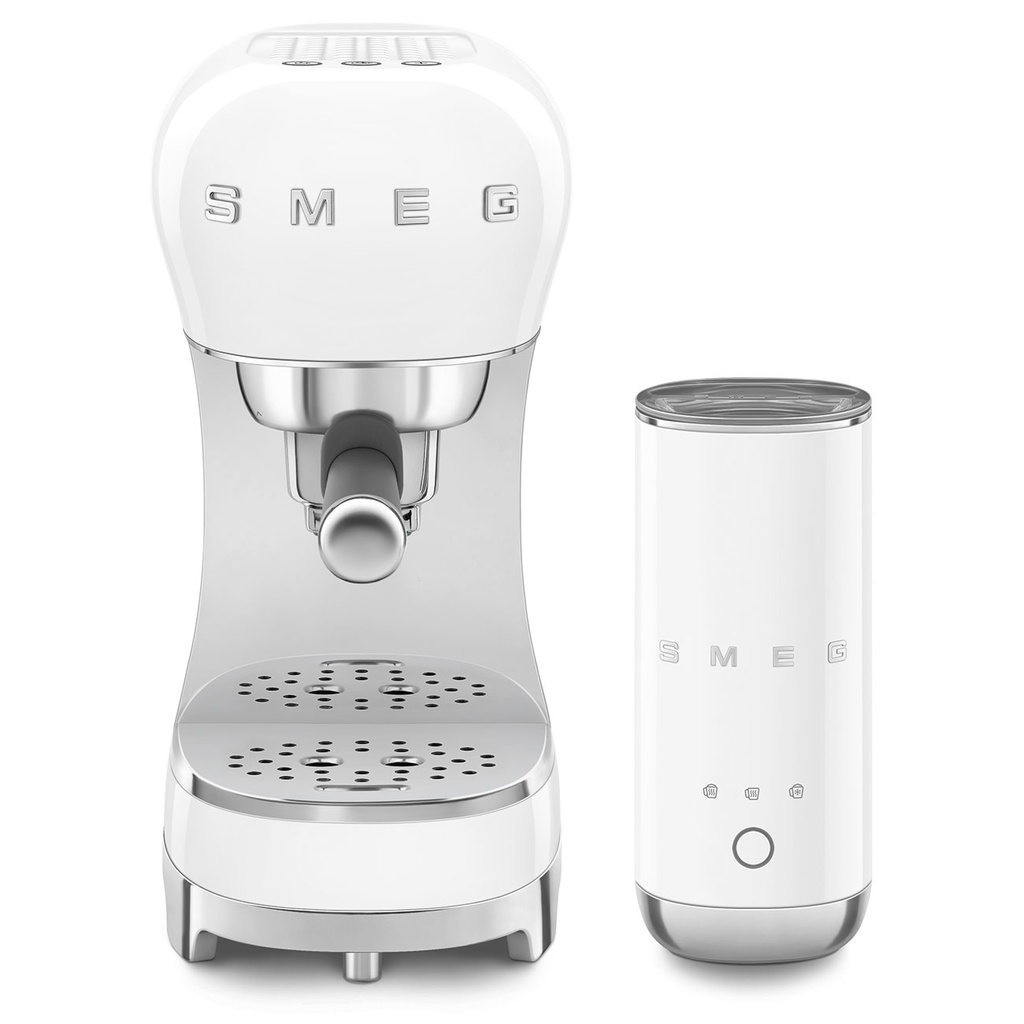 Expresso à broyeur manuel SMEG Blanc