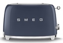 Grille-pain SMEG TSF01NBEU, 2 tranches, 950 W, Bleu Chrome, acier inoxydable
