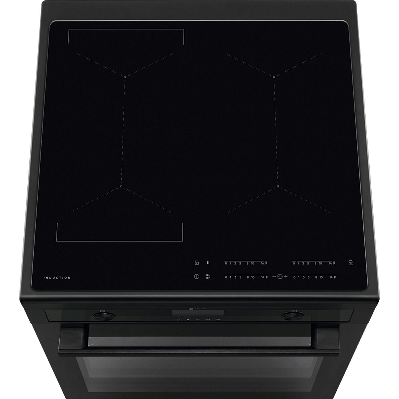Cuisinière induction AEG CIB6499APB, 4 foyers, four 73 L à chaleur tournante pulsée, pyrolyse, grilloir