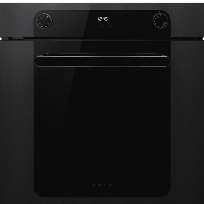 Four SMEG SF6200TB, chaleur tournante, 60 cm, nettoyage Vapor Clean, porte abattante, finition noire