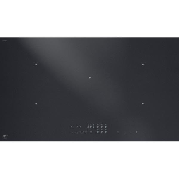 Table Novy Power Induction Matte Line verre noir mat 900 x 520mm - 5 foyers - 2x240x200mm + 1 x Ø280mm + 2xØ200mm  - 11 100W + Fonction InTouch