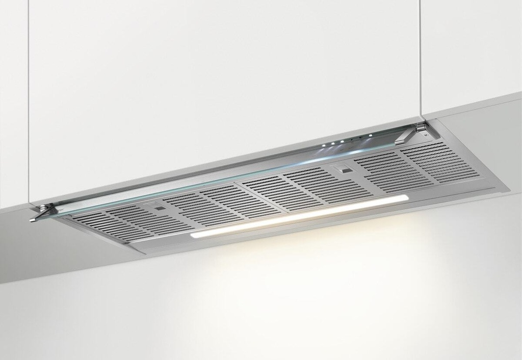 Hotte encastrée AEG GDE689HM, 900 mm en acier inoxydable, 445 m³/h, éclairage LED, classe A