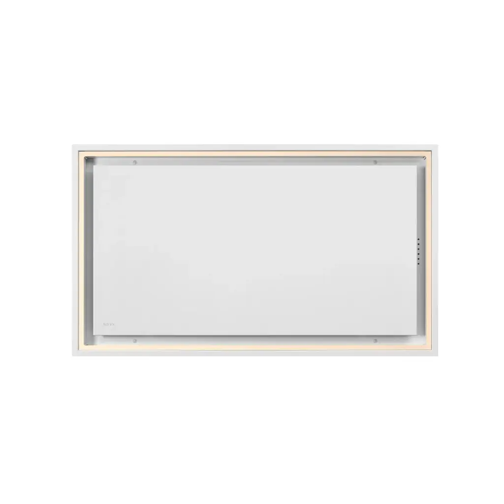 Plafonnier Novy Pureline Pro Compact - largeur 90 cm - blanc RAL 9003- moteur extra-plat orientable - contrôle automatique de la vitesse via Novy Sense Sensor - Novy Connect
