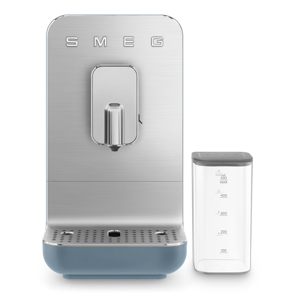 Machine à expresso SMEG BCC13SBMEU, 1,4 L, 8 tasses, broyeur intégré, bleu