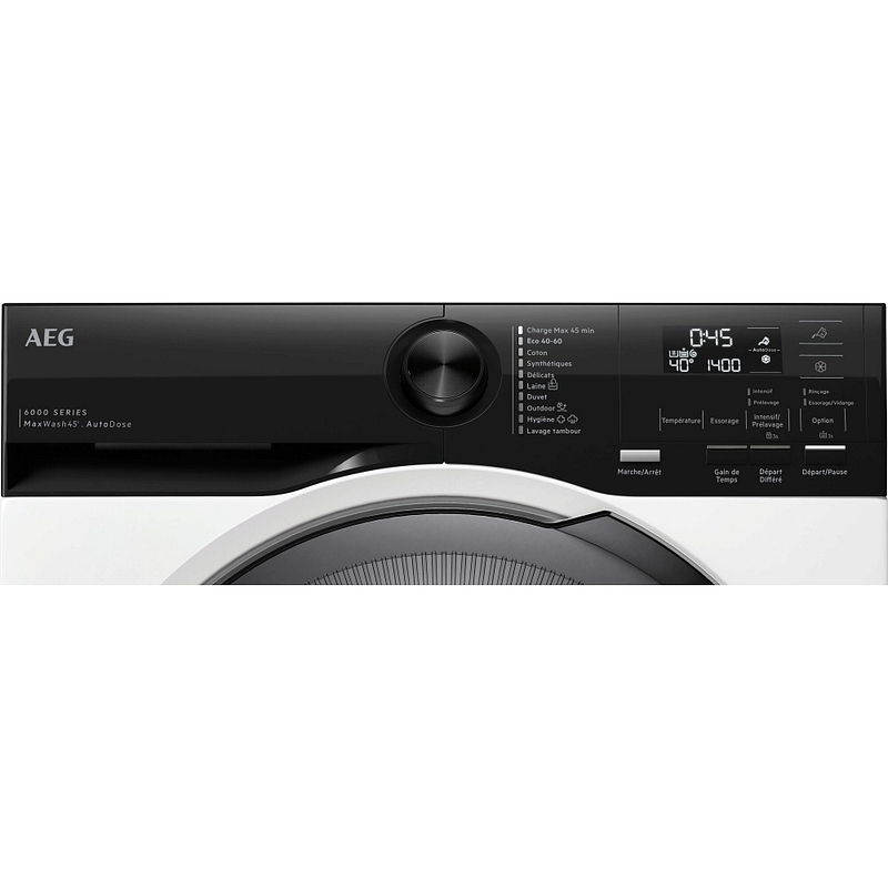 Lave-linge hublot AEG LFE6EG94AD 9 kg, classe A, MaxWash 45 min à 30°C, IA WashAssist, cycle hygiène