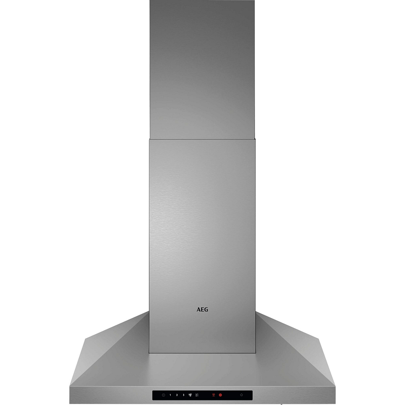 Hotte décorative AEG DKB6671HM murale inox, 610 m³/h, commande tactile, éclairage LED, 2 filtres aluminium