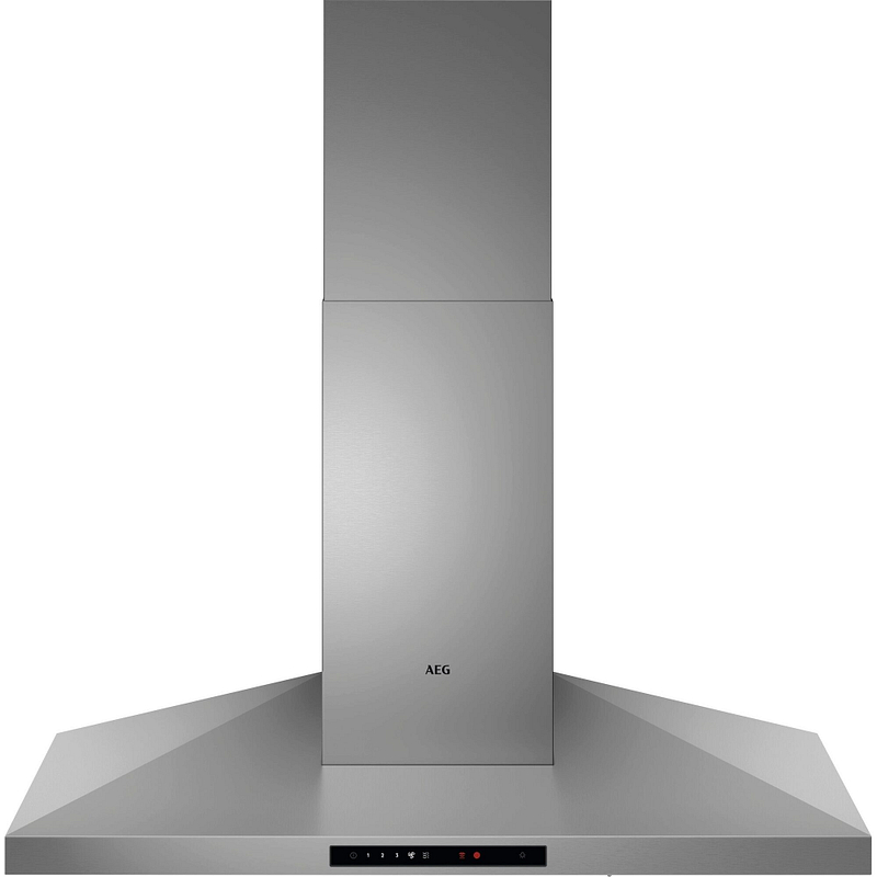 Hotte décorative AEG DKB6971HM murale en inox, 730 m³/h, 3 vitesses, éclairage LED, commandes tactiles