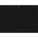 Plaque induction Electrolux EIV73342IT, 3 foyers dont un double zone, finition noire mate, commandes sensitives