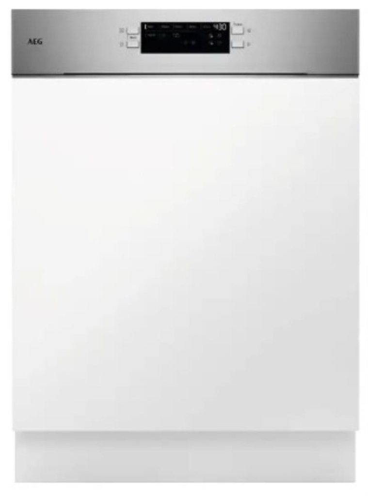Lave-vaisselle semi-intégrable AEG GT6210D1SNM, 13 couverts, bandeau inox, classe D, 42 dB, réparabilité 8,7/10