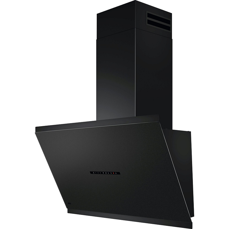 Hotte décorative AEG GV77D81SZ murale 80 cm noire, 760 m³/h, 3 vitesses et 2 intensives, éclairage LED