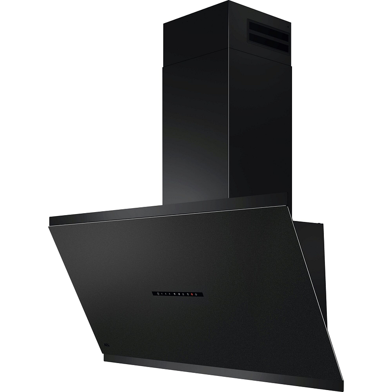 Hotte décorative murale AEG GV77D91SZ, 90 cm, noir mat, 445 m³/h, éclairage LED, silence de fonctionnement