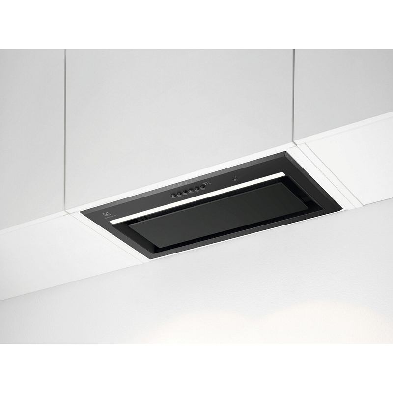 Hotte Electrolux LFG815K, montée au mur noire, 650 m³/h, conduit ou recirculation, classe A++