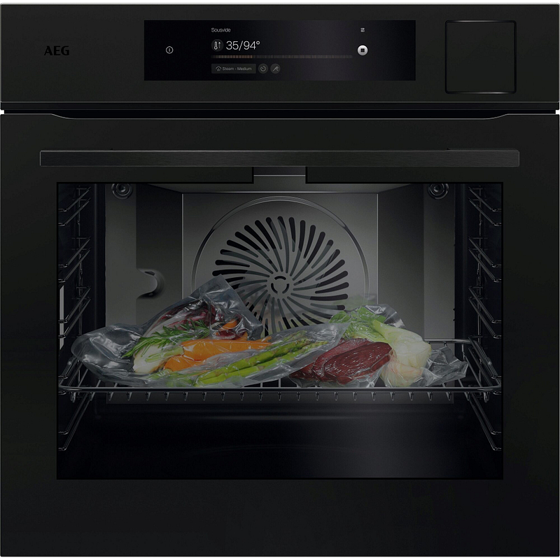 Four vapeur AEG TP9SB881DT 70 L, autonettoyant, pilotable par Wi-Fi, avec sonde alimentaire et écran TFT tactile