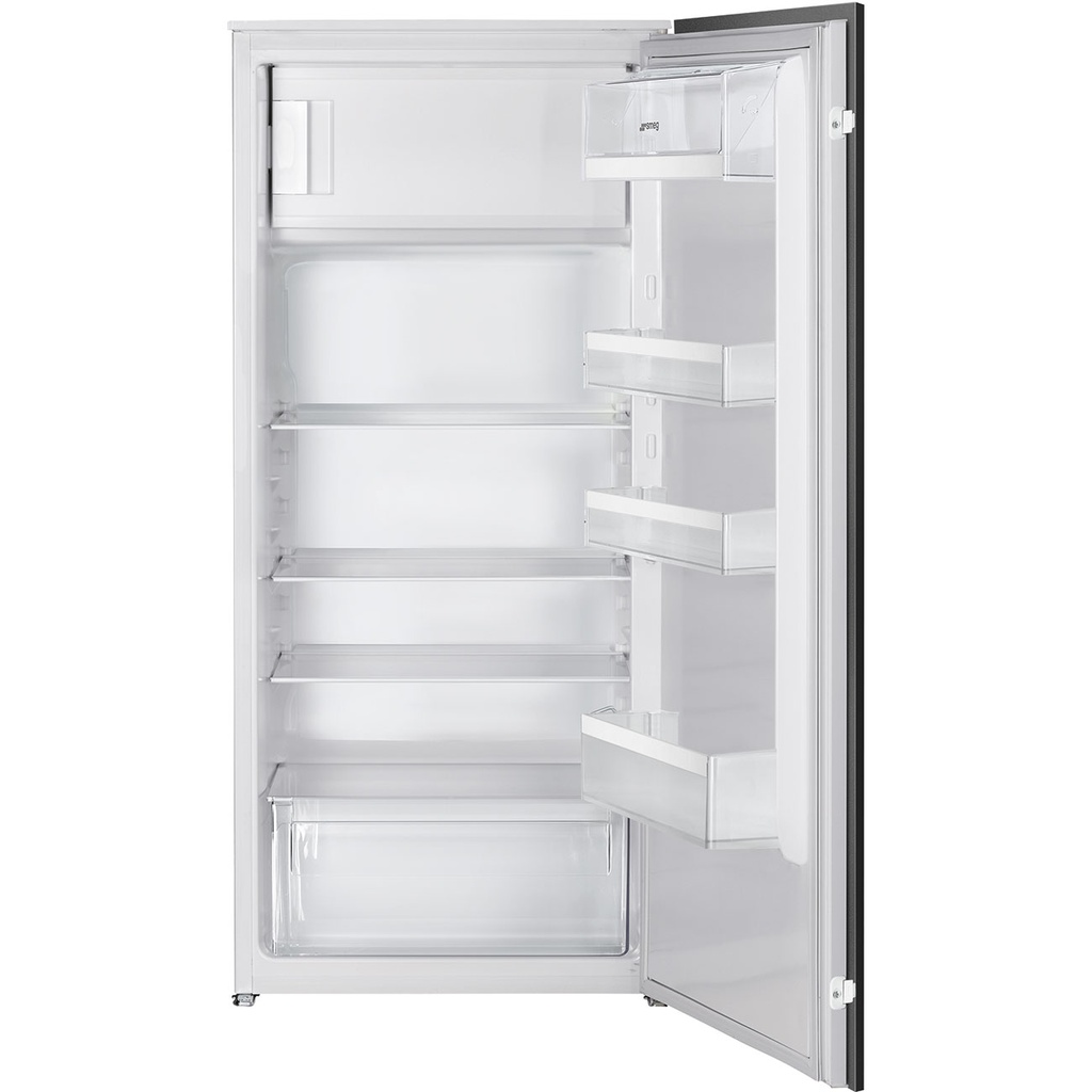 Réfrigérateur Congélateur Smeg S4C122E une porte, blanc, 187 l, intégrable, porte réversible, éclairage LED