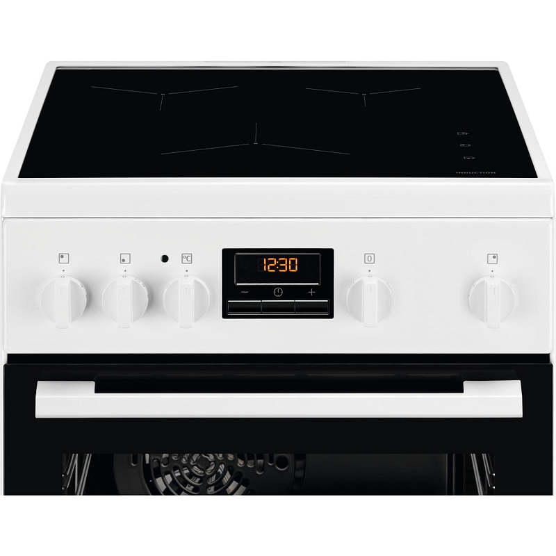 Cuisinière induction Electrolux EKI544200W, 3 foyers, four catalyse 57 L, chaleur tournante, grilloir 1650 W