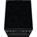 Cuisinière vitrocéramique Electrolux EKR524200K, 4 foyers, four multifonction 57 L, nettoyage catalyse, noire