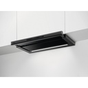 Hotte tiroir AEG NDP866PT, semi-intégrée noire, 680 m³/h en mode intensif, 3 vitesses, éclairage LED, classe A++