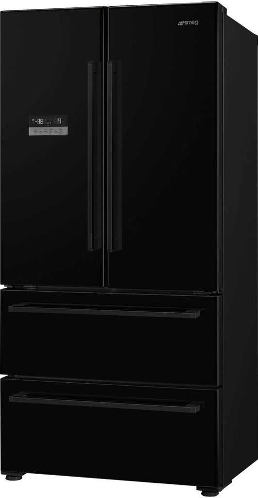 Frigo américain Smeg FQ55FNDE noir, pose libre 539 L, No Frost, porte française, classe E